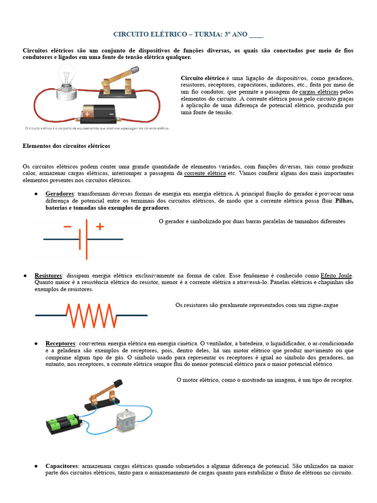 Elementos e Tipos de Circuitos Elétricos | PDF | Rede elétrica ...