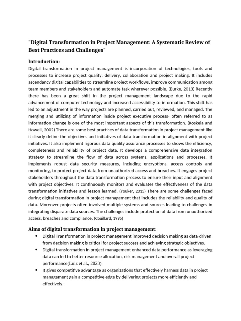 Best Practices in Digital Project Management | PDF | Project Management ...