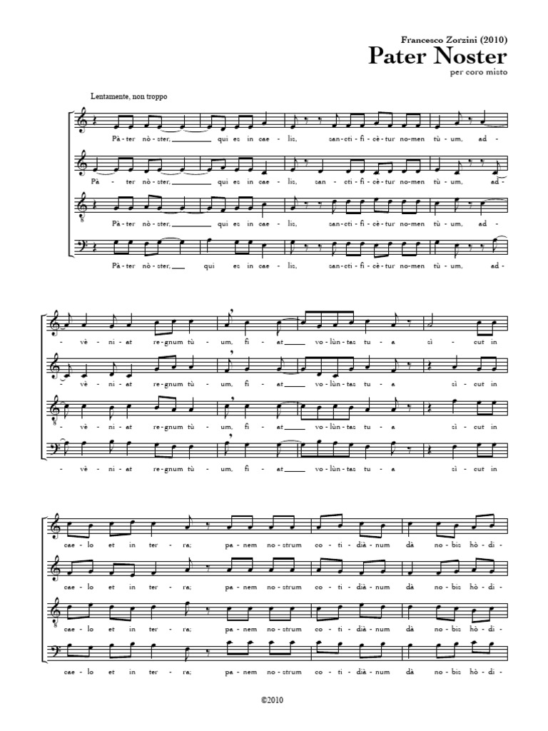 Pater Noster for Mixed Choir | PDF