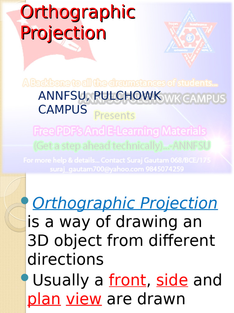 Orthographic Projection Techniques Guide | PDF
