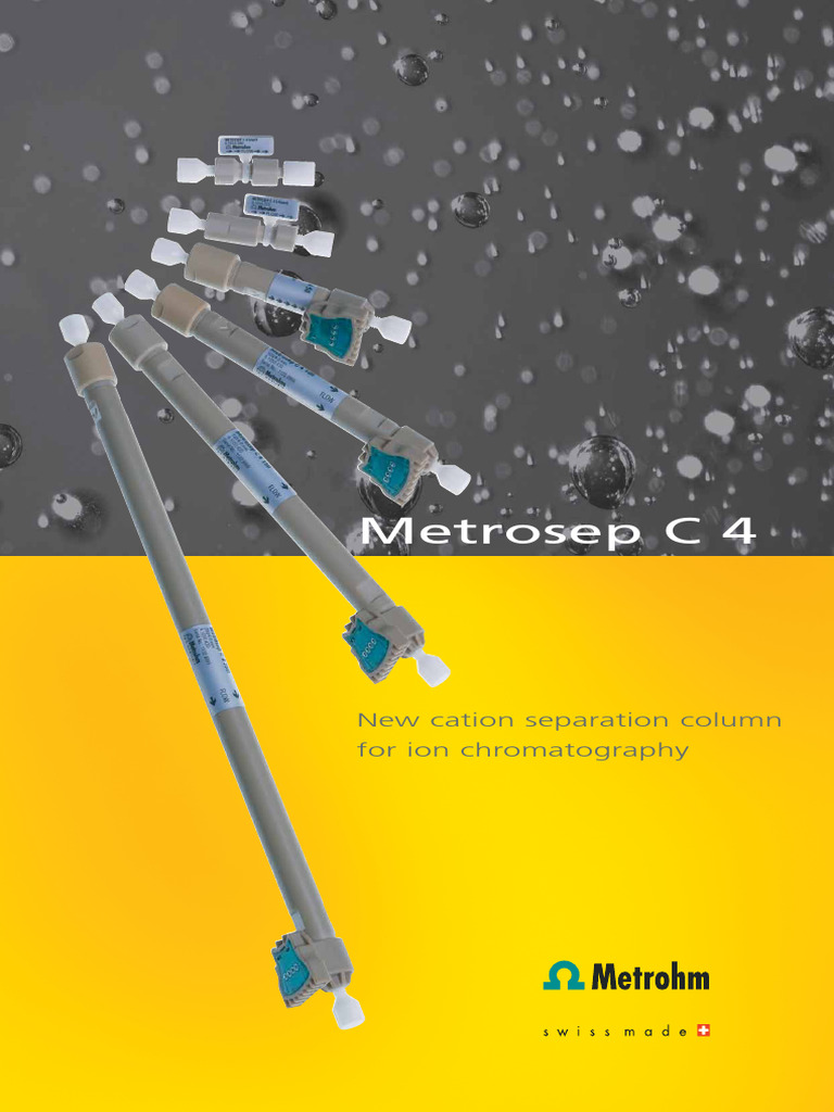 Metrosep C 4 Cation Column Overview | PDF | Chromatography | Chemistry