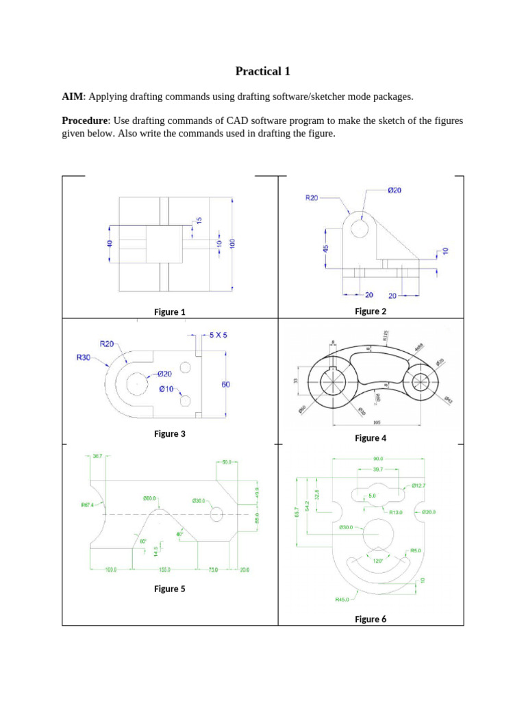 CAD Drafting Exercises Guide | PDF
