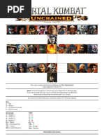 Mortal Kombat Trilogy Move List | PDF
