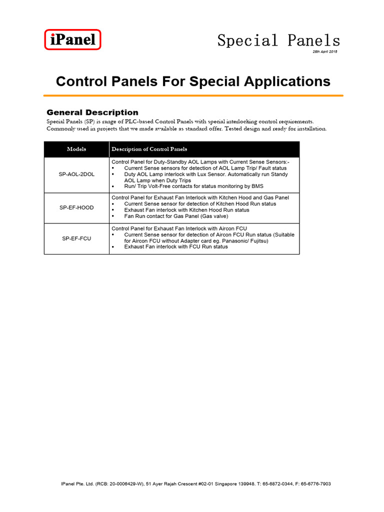 SP Control Panels | PDF