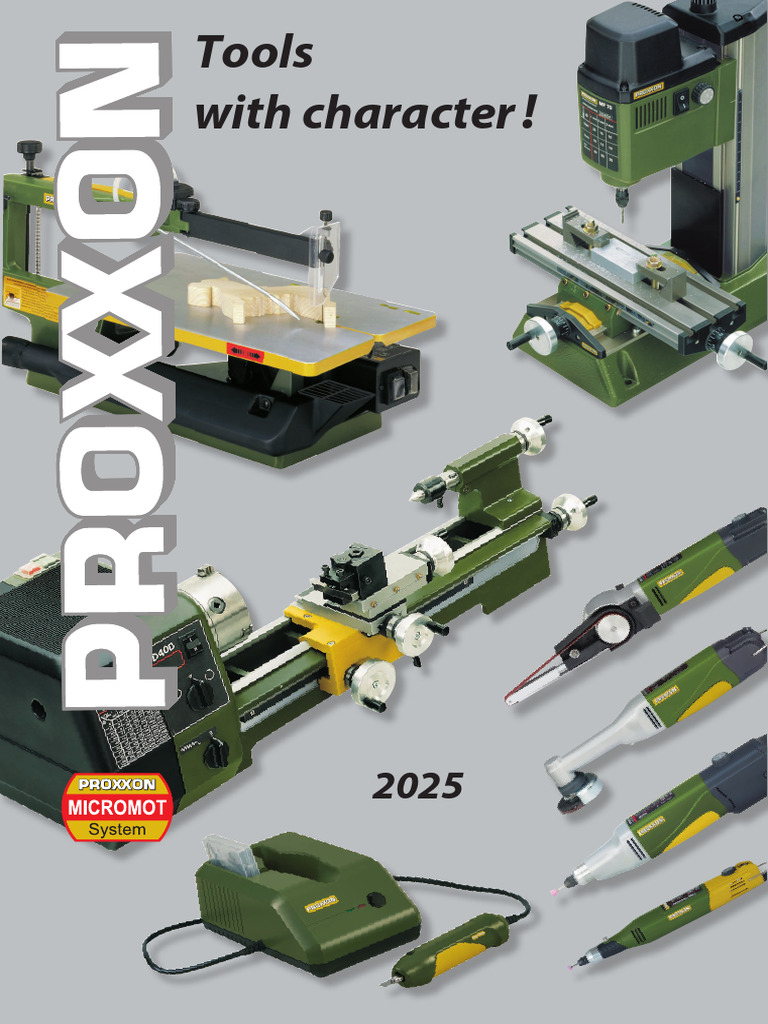Proxxon Precision Tools Overview | PDF | Grinding (Abrasive Cutting ...