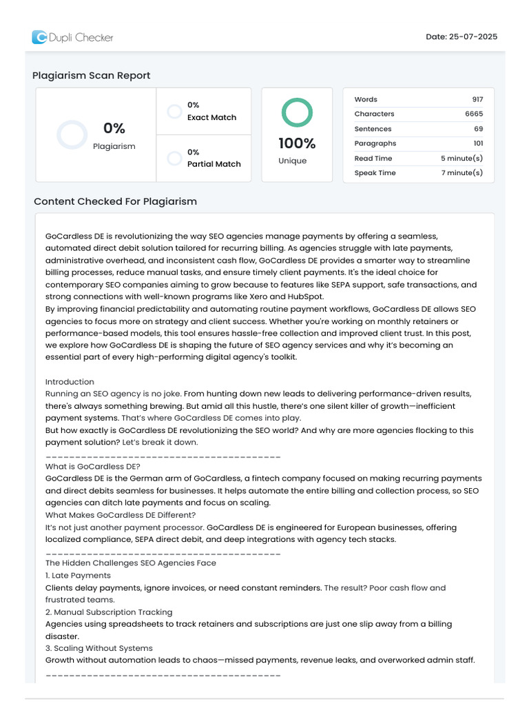 GoCardless DE: Revolutionizing SEO Payments | PDF | Payments | Pay Pal