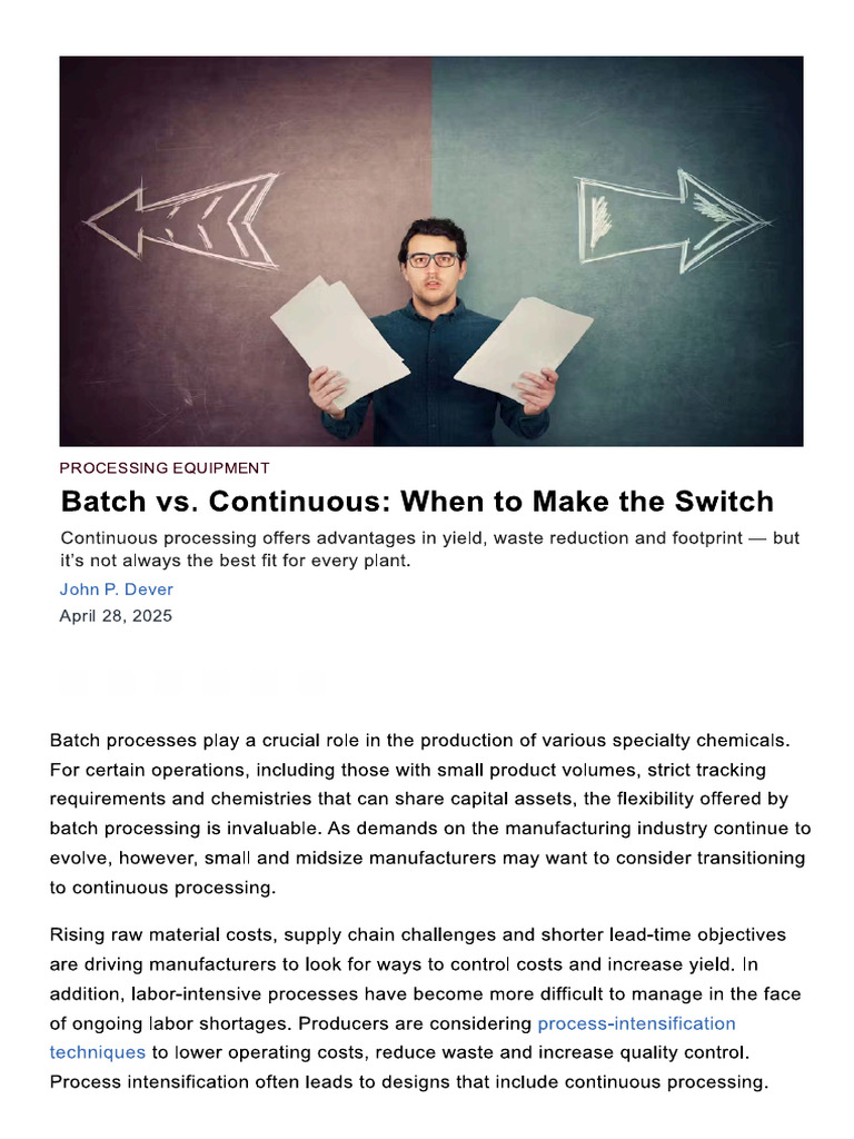 Batch Vs Continuous Processing Pdf