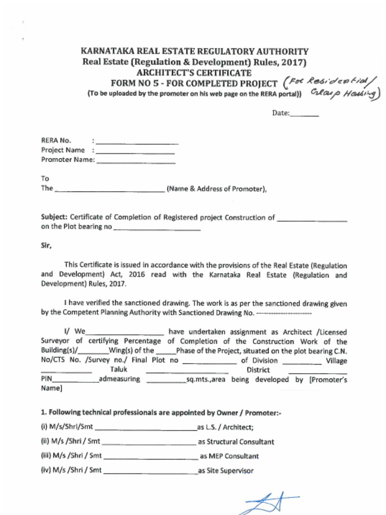 Completion Form5 | PDF