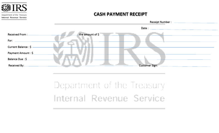 Cash Payment Receipt Template | PDF