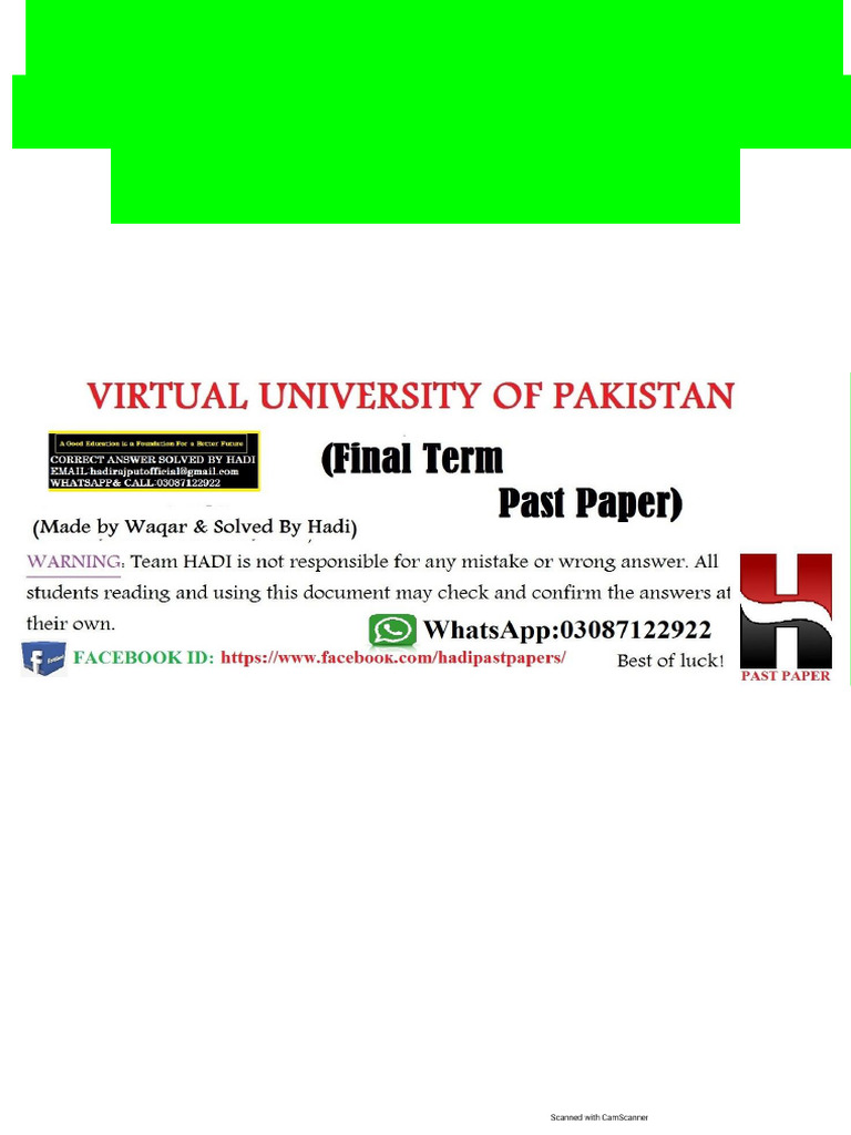 Cs204 Final Term File 1 Solved by Hadi | PDF