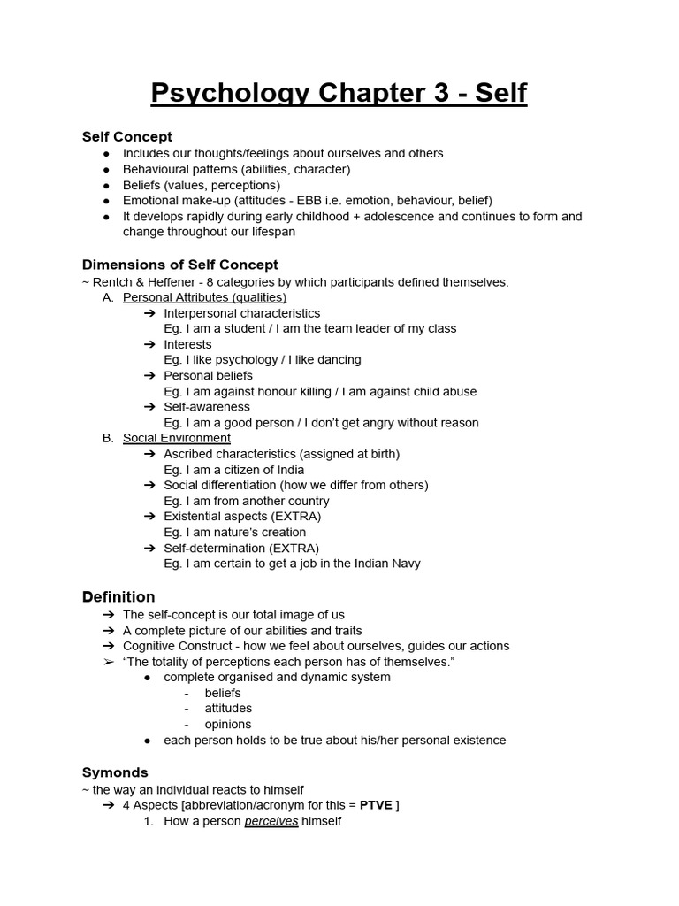 Understanding Self-Concept in Psychology | PDF | Self Efficacy | Self ...