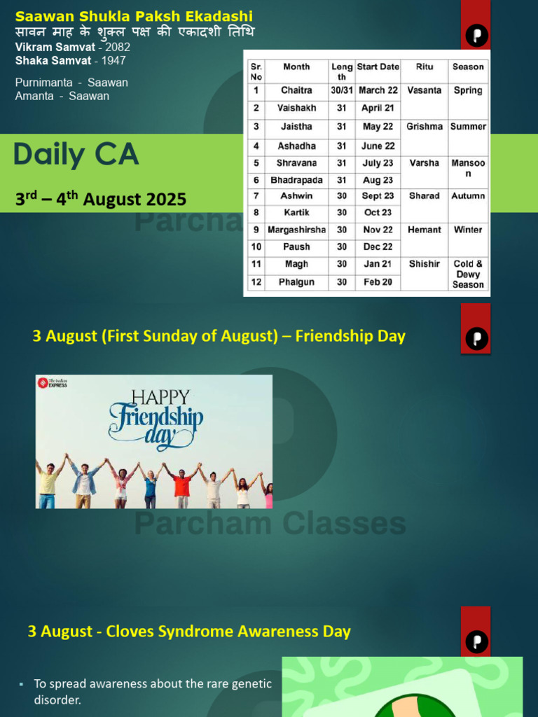 Daily CA 3rd-4th August'25 | PDF