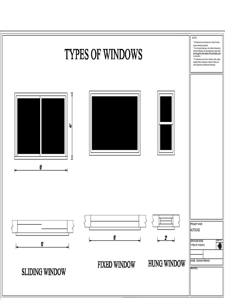 Window Drawing Plan Overview | PDF
