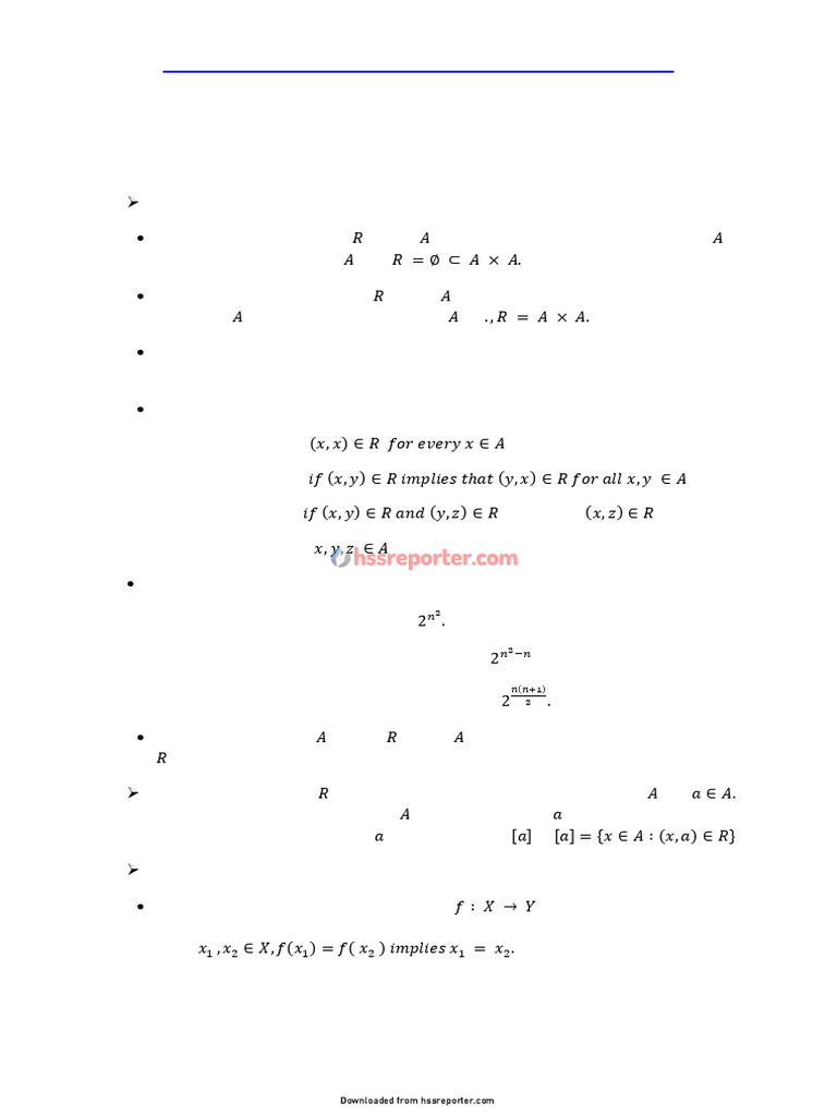 Relations and Functions Overview | PDF | Function (Mathematics ...