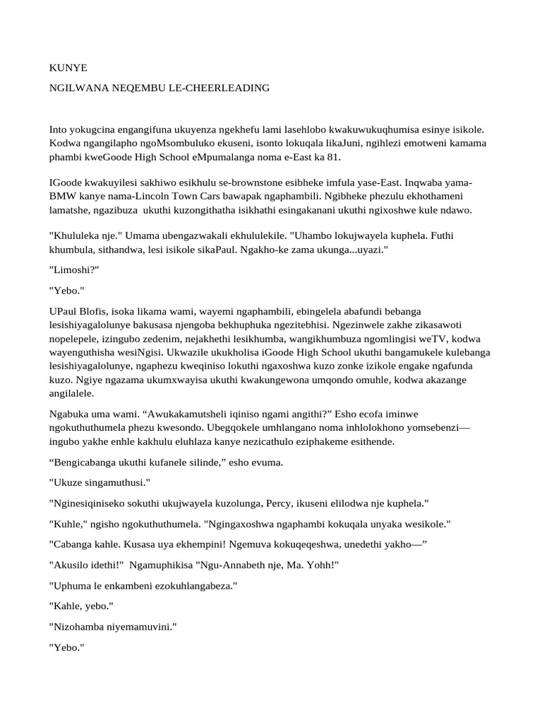 Isizulu 30 Pages of Transcripted Work PDF Isizulu 30 Pages of Transcripted Work PDF