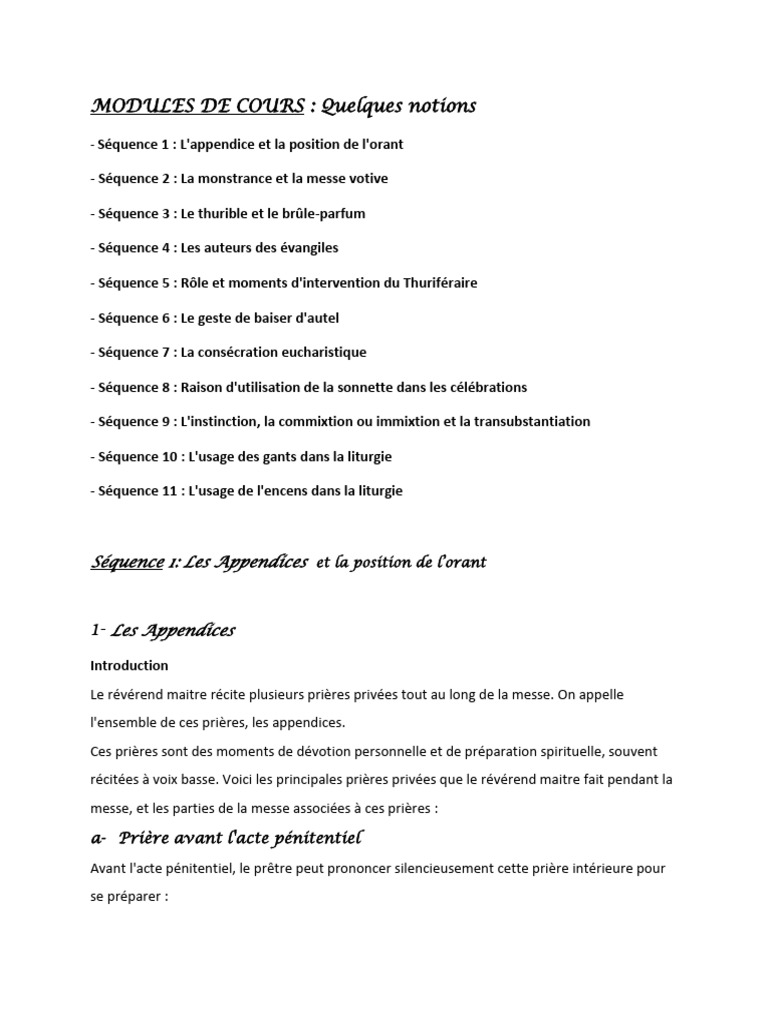 Position de l'Orant en Liturgie | PDF | Eucharistie | Église catholique