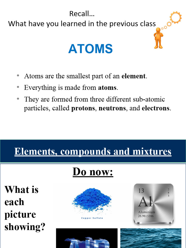 Elements, Compounds, and Mixtures Explained | PDF | Chemical Compounds ...