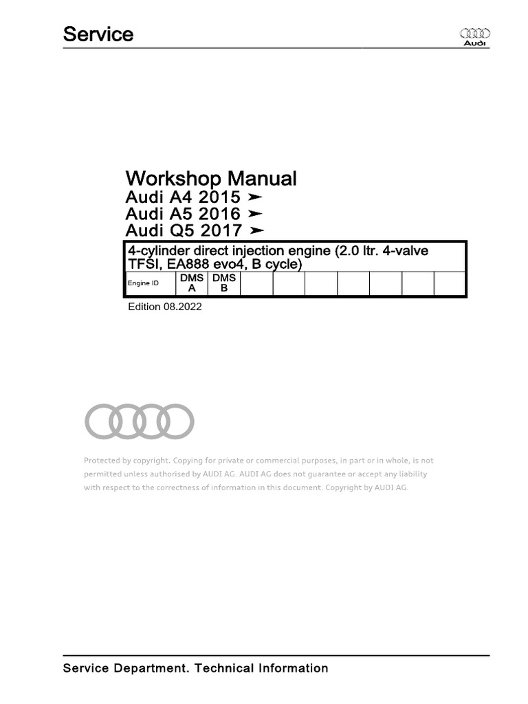 D4B80A49E06-4-cylinder Direct Injection Engine (2 0 LTR 4-Valve TFSI ...