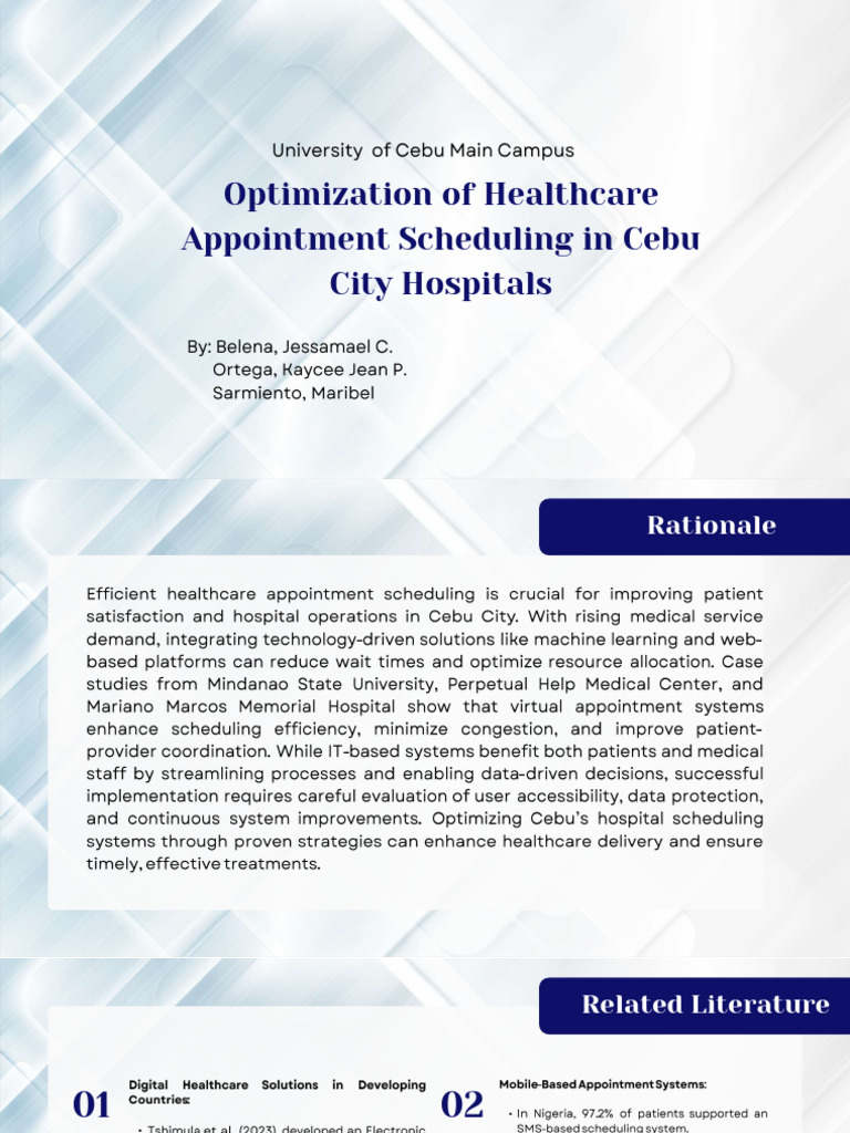 2nd Presentor (Optimization of Healthcare Appointment Scheduling in ...