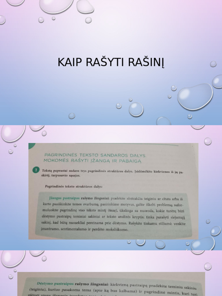 Kaip Rašyti Rašinį | PDF