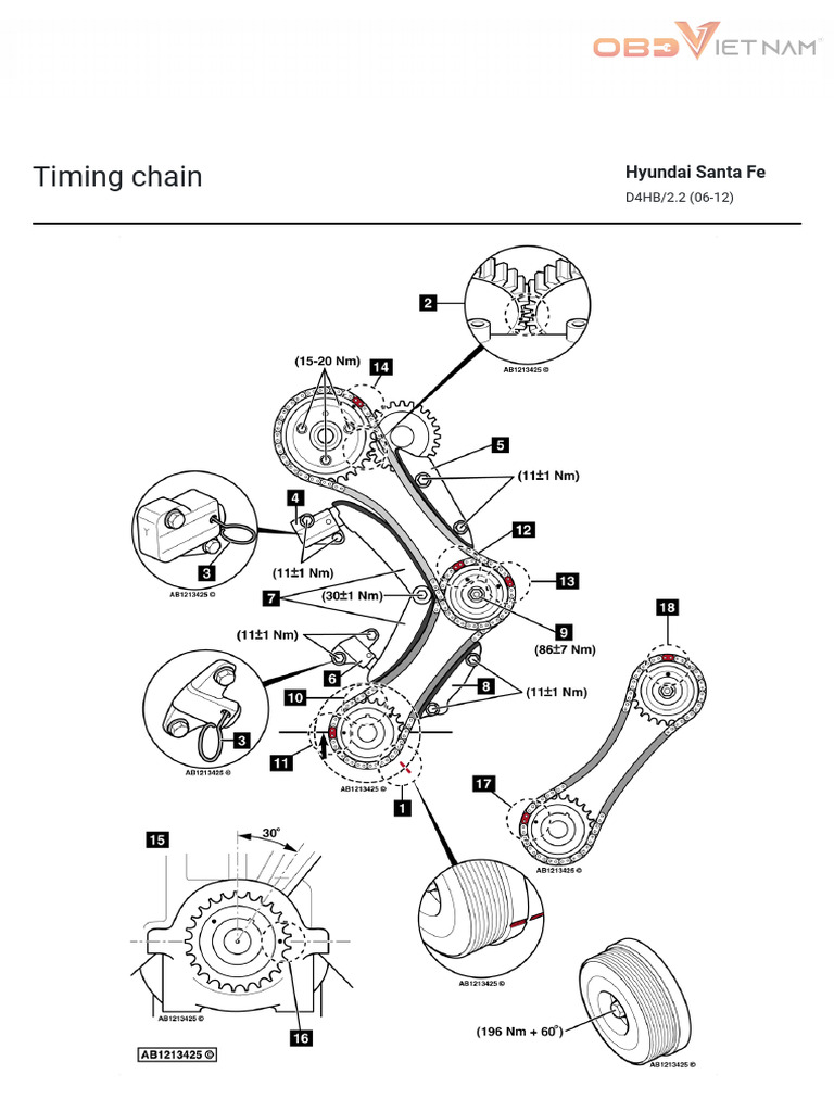 Hyundai D4HB Timing Chain Guide | PDF | Nut (Hardware) | Mechanical ...