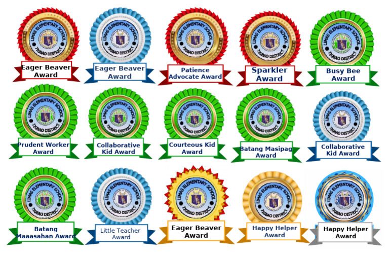 Editable Kindergarten Award Ribbons | PDF