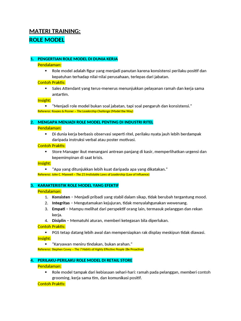 Menjadi Role Model di Industri Ritel | PDF