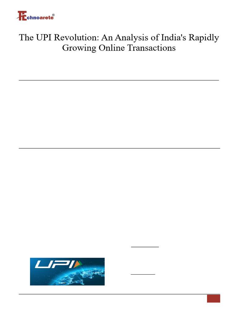 UPI's Impact on India's Digital Payments | PDF | Debit Card | Financial ...