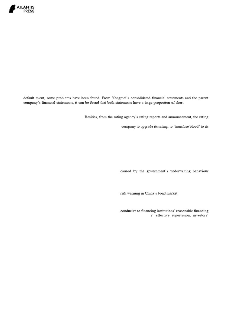 Research On Bond Issuers Default Risk 3 | PDF | Bonds (Finance) | Debt