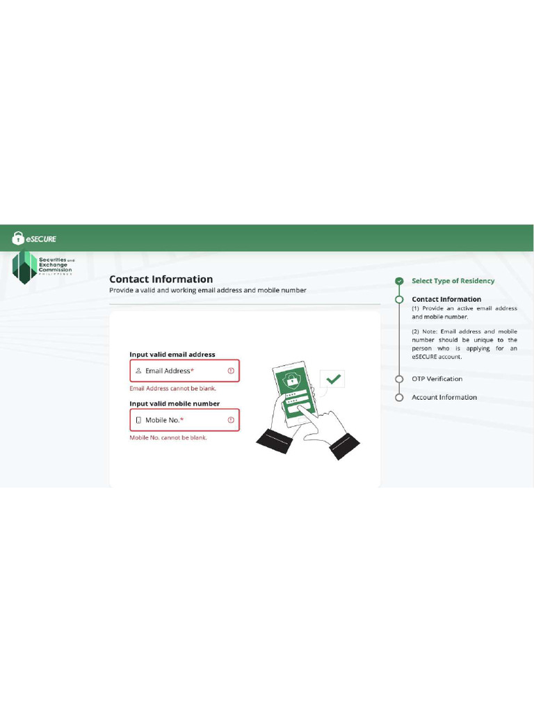 SEC ESECURE Application | PDF