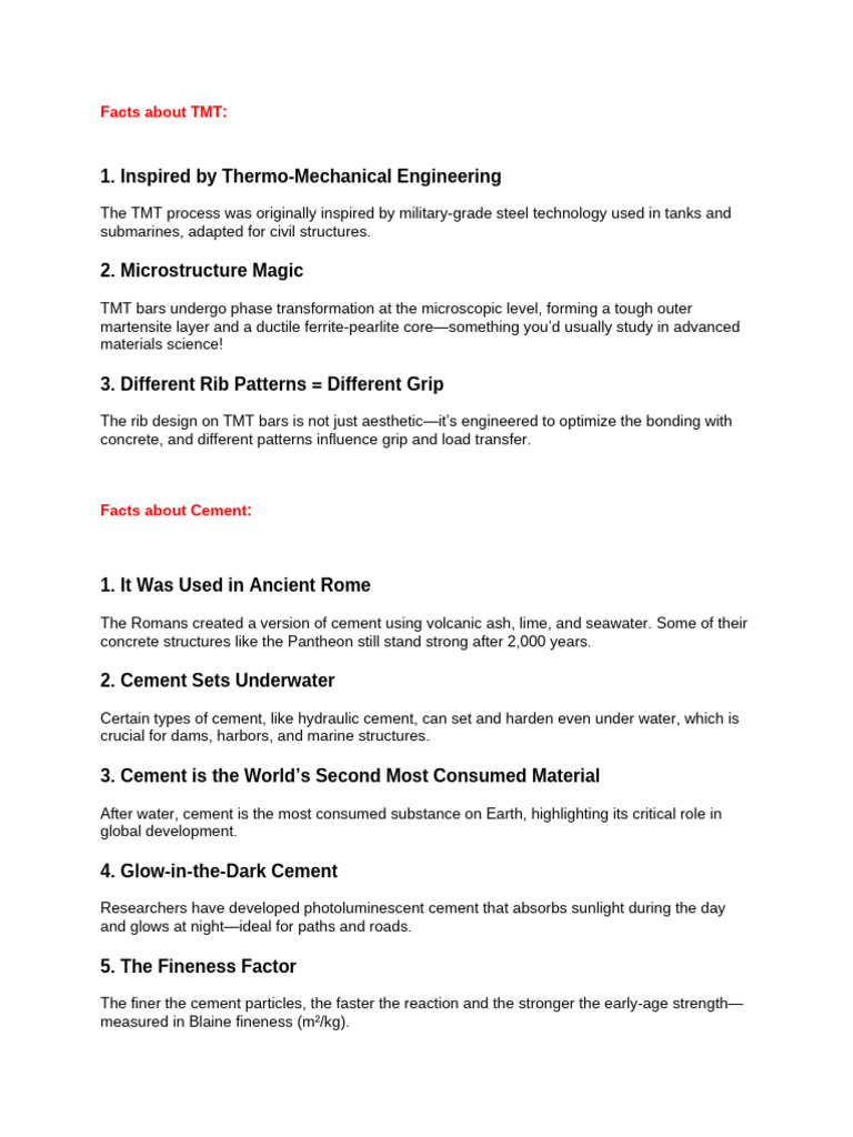 Fact | PDF | Cement | Concrete