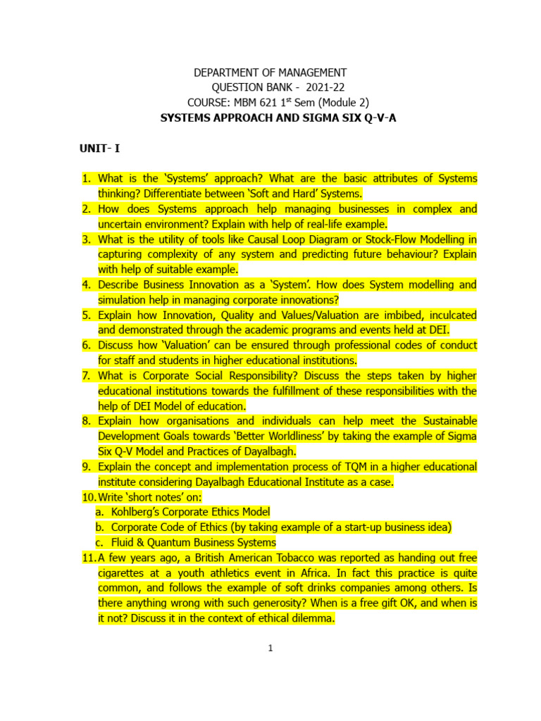 MBM Quiz Syllabus Overview 2021-22 | PDF | Ecosystem | Environmental ...