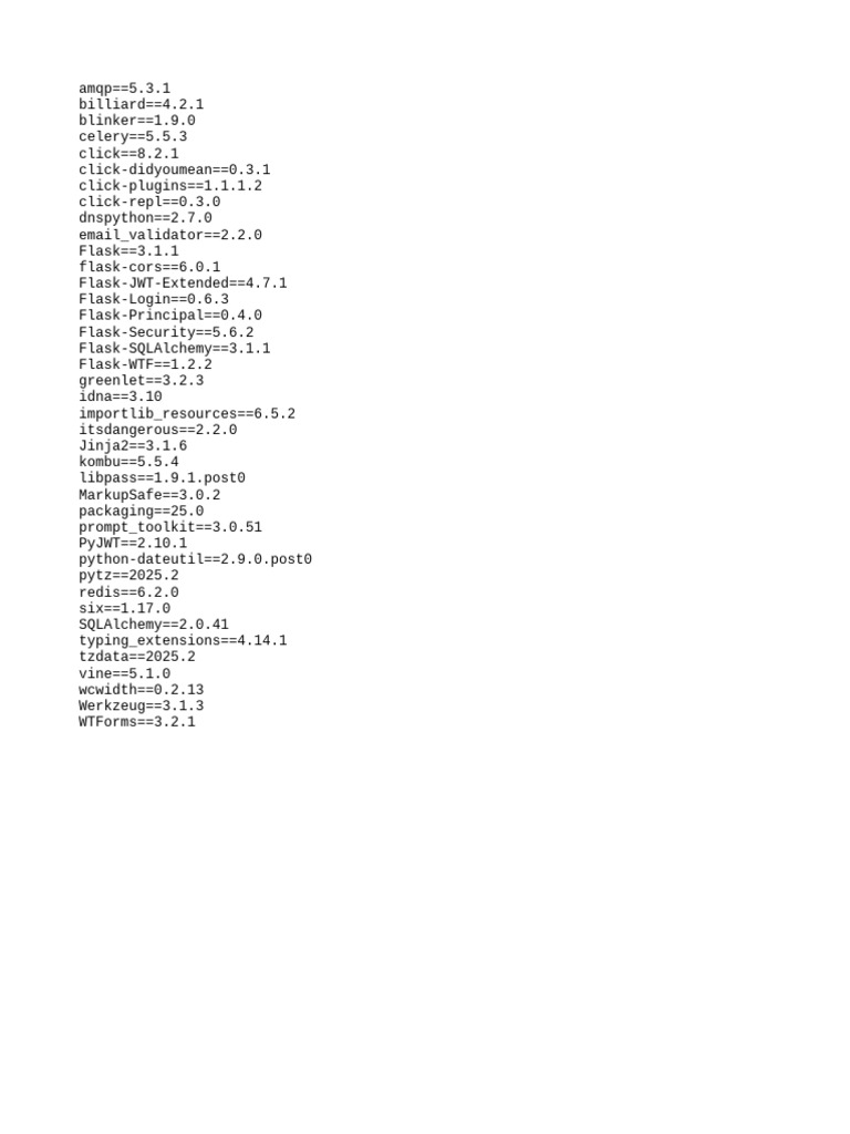 Pytz Version 2025.2 in Dependencies | PDF