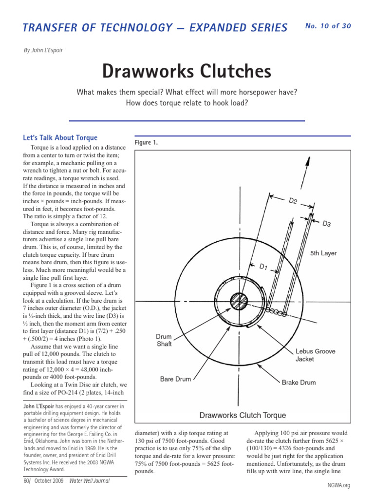 Understanding Torque in Drawworks Clutches | PDF | Clutch | Torque