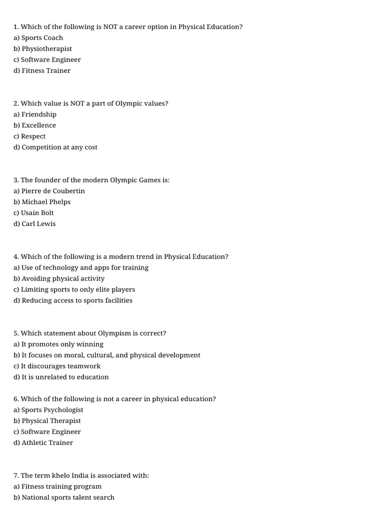 Careers and Trends in Physical Education | PDF | Physical Therapy | Sports