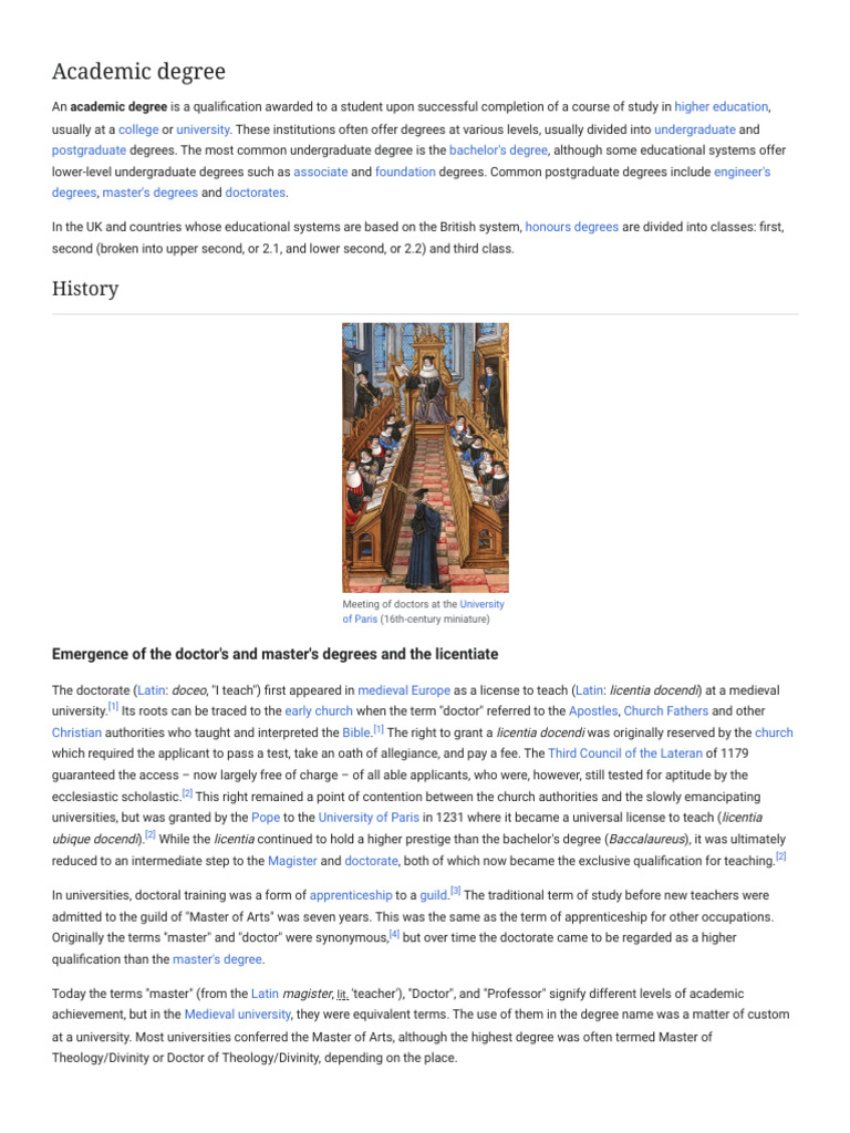 Understanding Academic Degrees | PDF | Academic Degree | Doctorate