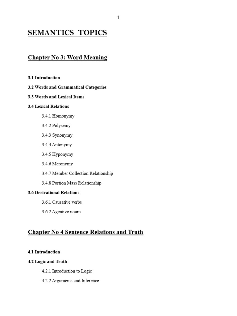 Semantics and Meaning in Urdu | PDF