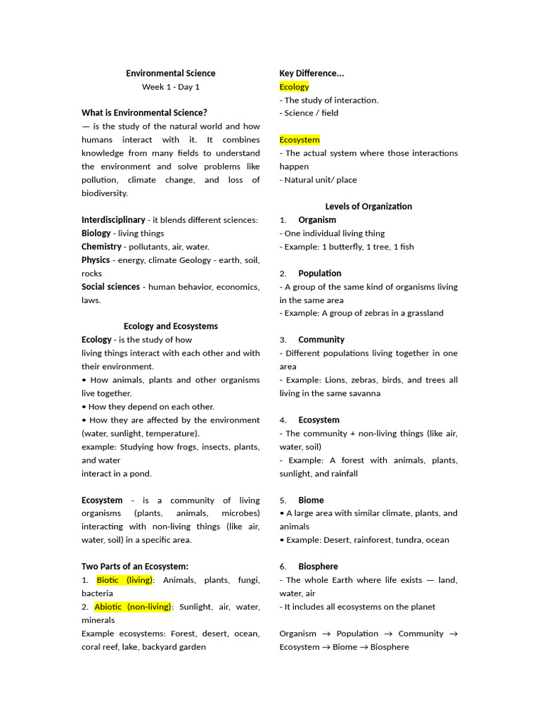 Understanding Ecology and Ecosystems | PDF | Ecosystem | Ecology