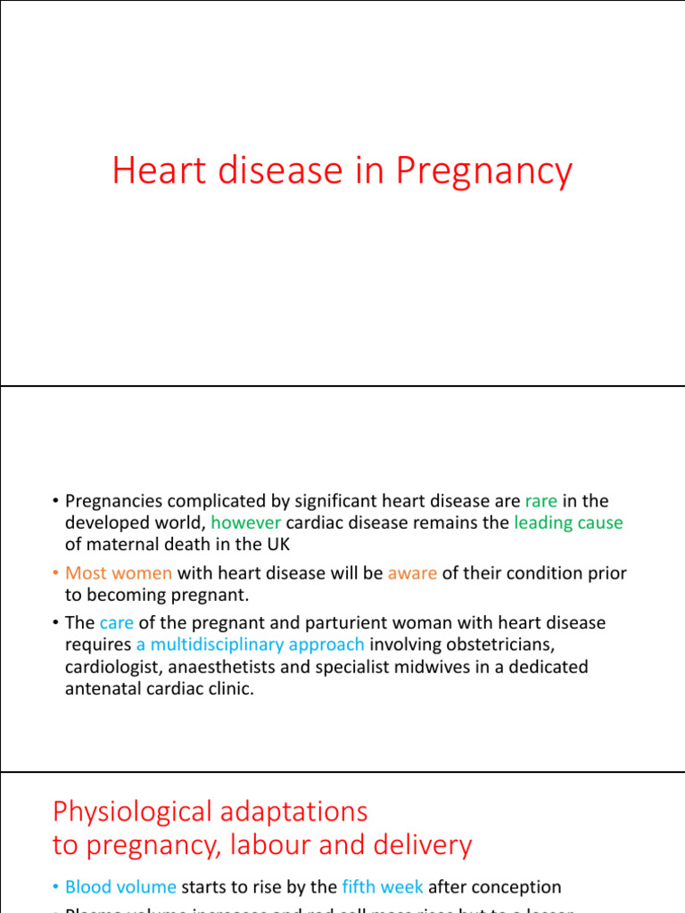 1-Heart Disease in Pregnancy | PDF | Heart | Pregnancy