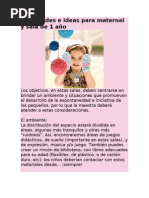 Actividades e ideas para maternal y sala de 1 año