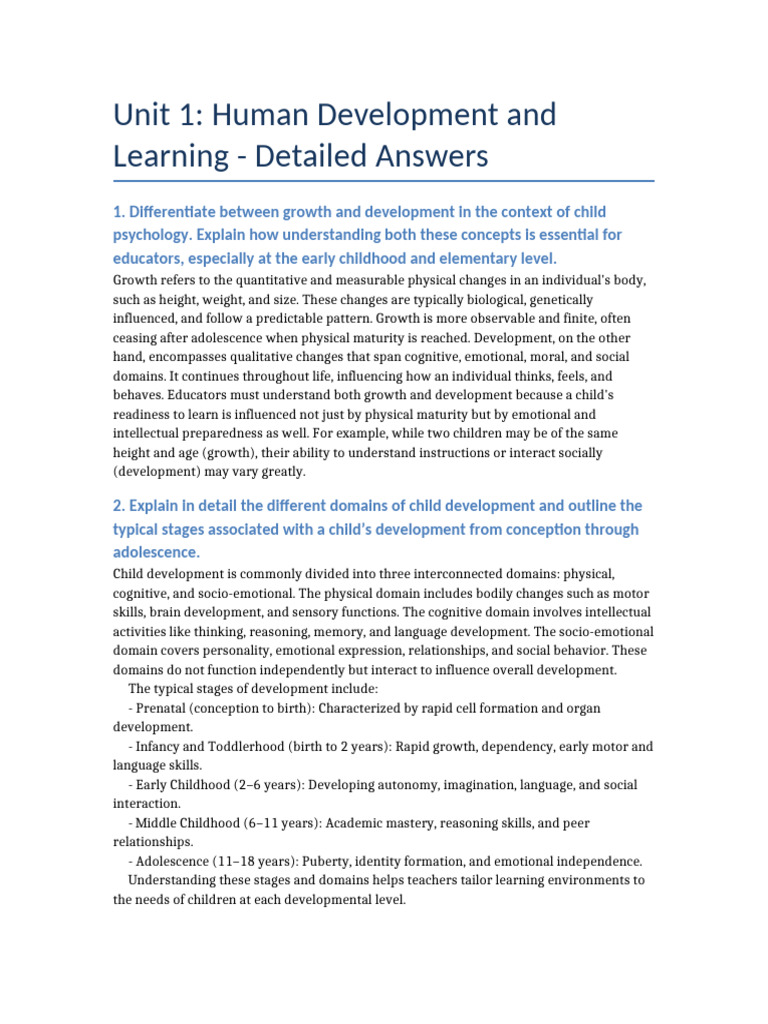 Understanding Child Development Essentials | PDF | Child Development ...