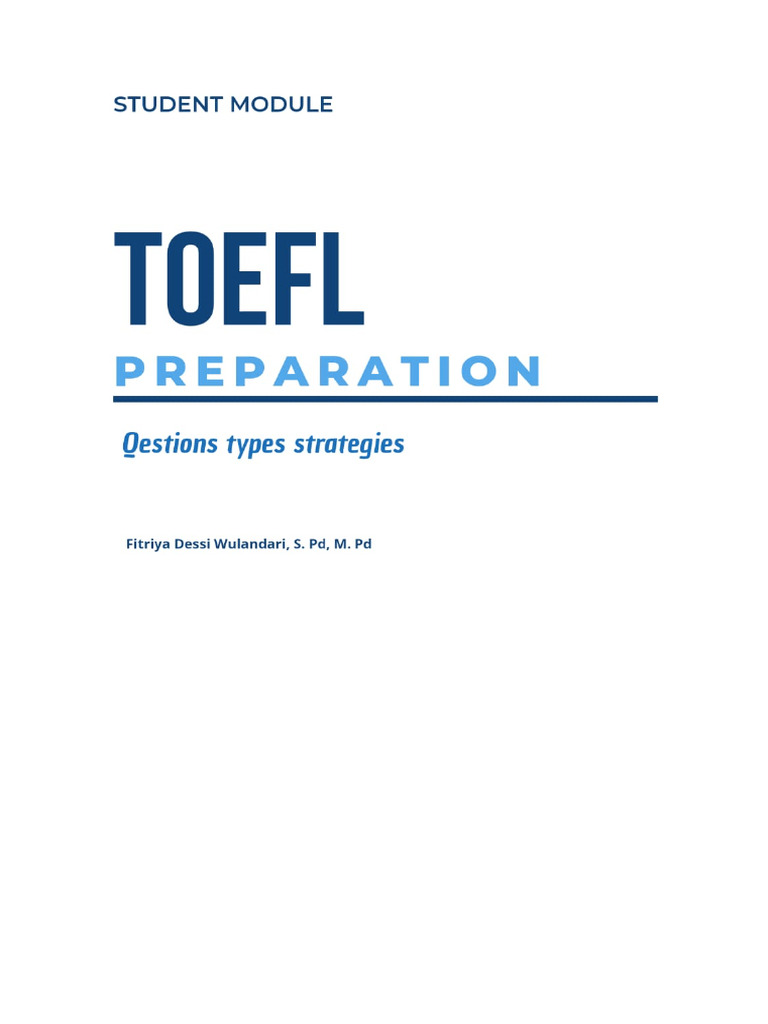 TOEFL Test Overview and Modules | PDF | Test Of English As A Foreign ...