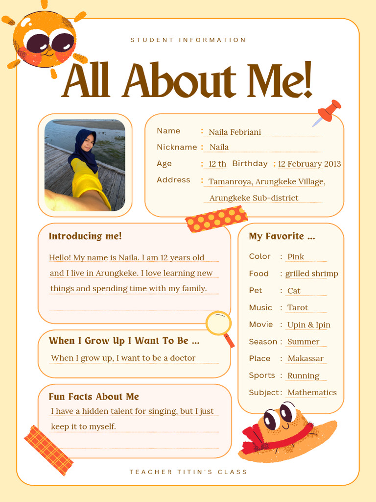 Naila's Personal Profile and Aspirations | PDF