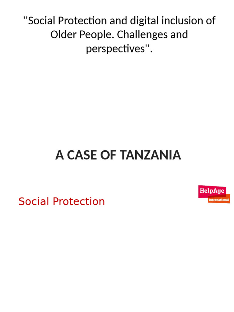 Social Protection for Older People in Tanzania | PDF | Pension ...