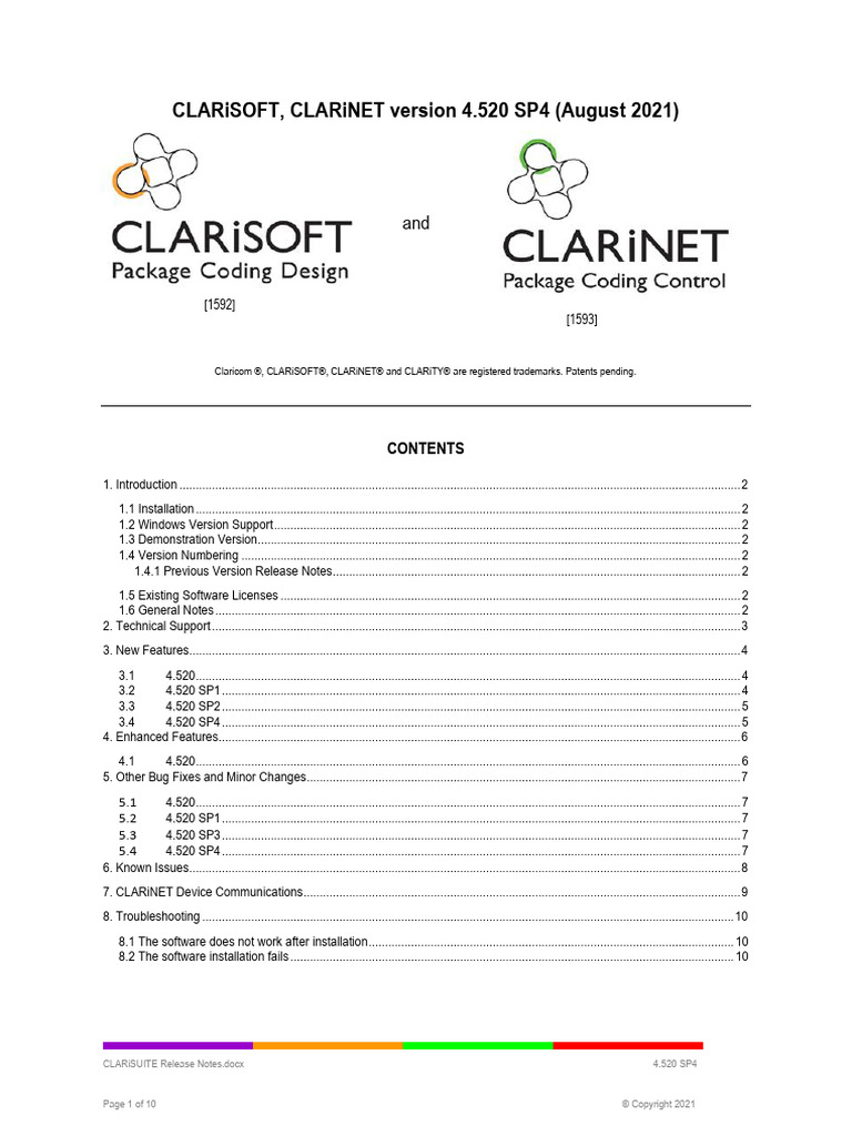 CLARiSOFT 4.520 SP4 Installation Guide | PDF | Microsoft Windows ...