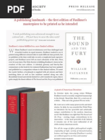 Download The Sound and the Fury - Press Release UK by Claude Pruitt SN89815162 doc pdf