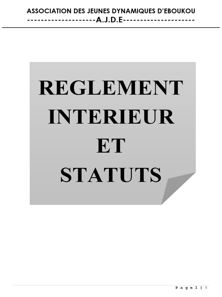 Statuts et Règlement de l'AJDE | PDF | Gouvernement