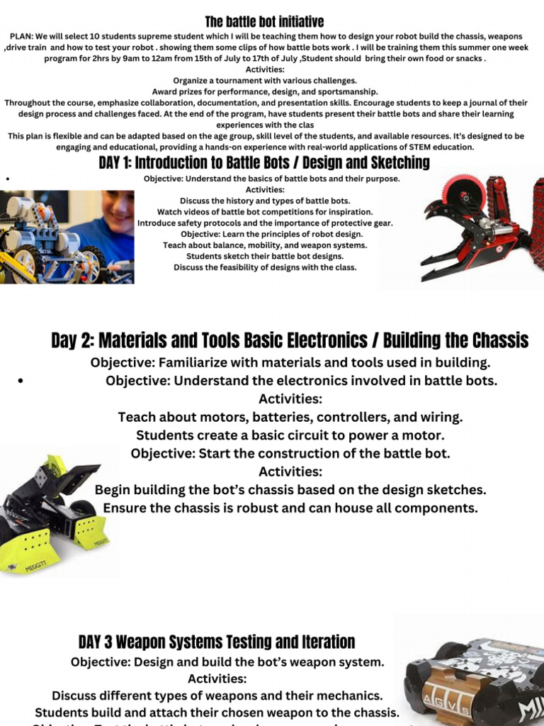 Battle Bot Final Initiative | PDF