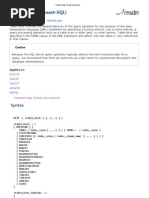 Table Hints SQL