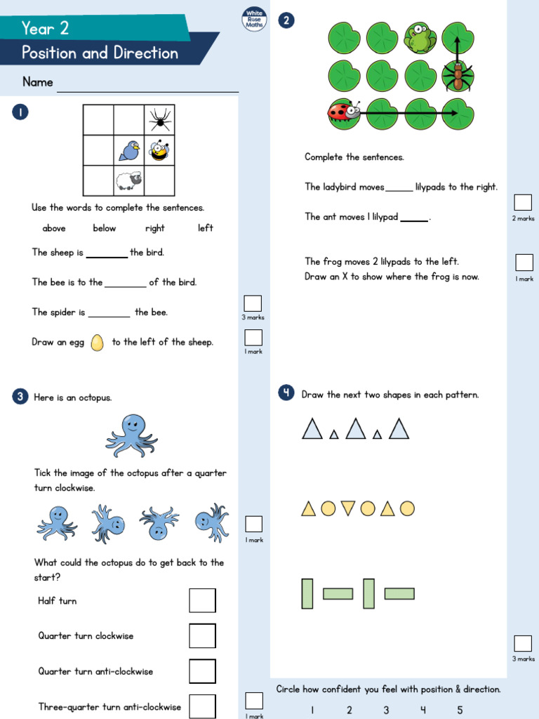 Position and Direction Activities | PDF